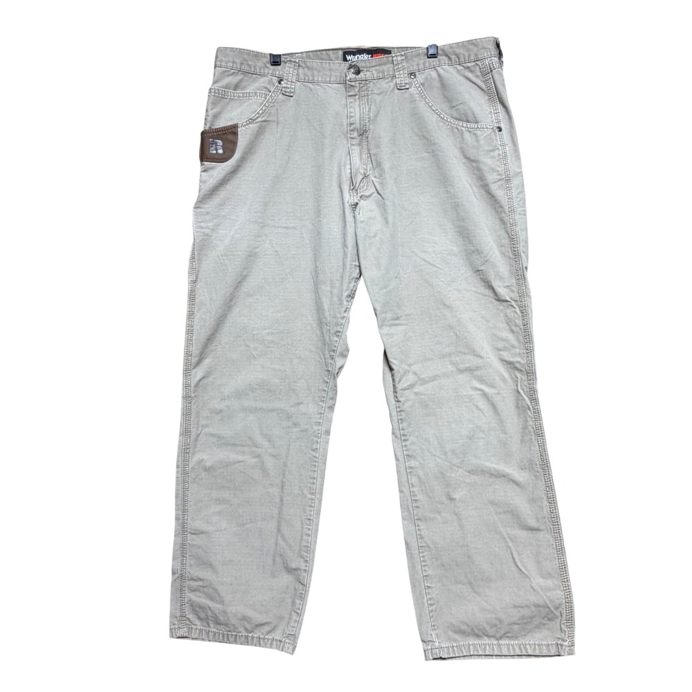 Wrangler Riggs Workwear Mens 38x30 Ripstop Carpenter Pants Khaki 3W045DK